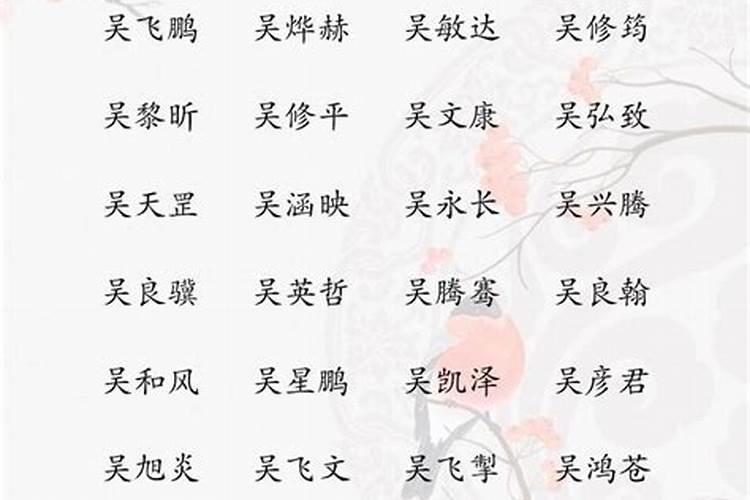 吴姓女孩名字大全2017属鸡取名