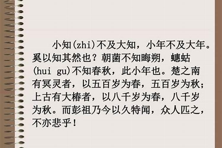 不知春秋此小年也意思