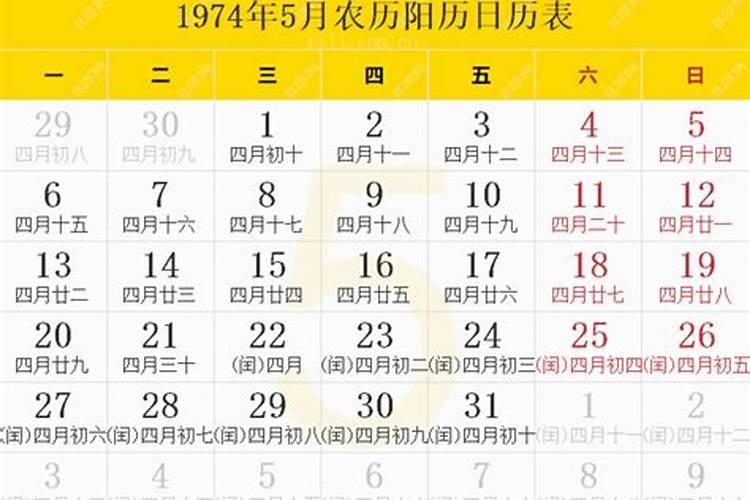 1974年农历5月出生的运势