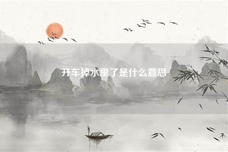 梦见亲人开车掉水里了是什么意思