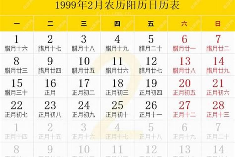 1999年农历正月初二命格