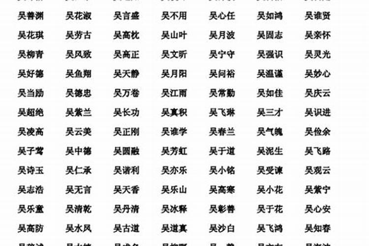 属鸡姓吴的名字大全