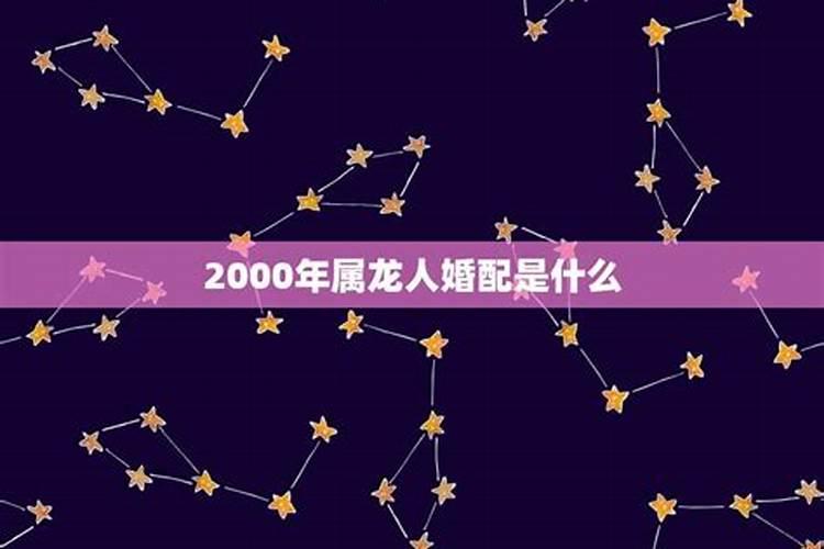 2000年属龙的人是什么命婚配