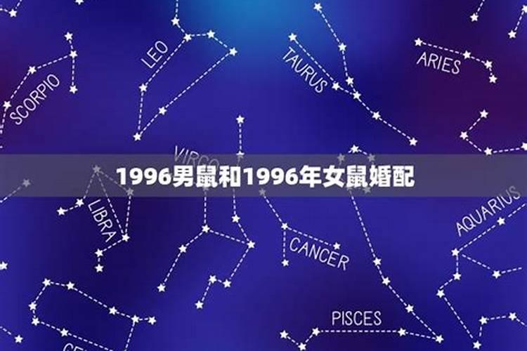 1996年属鼠男和1999年属兔女结婚生个属什么的孩子好