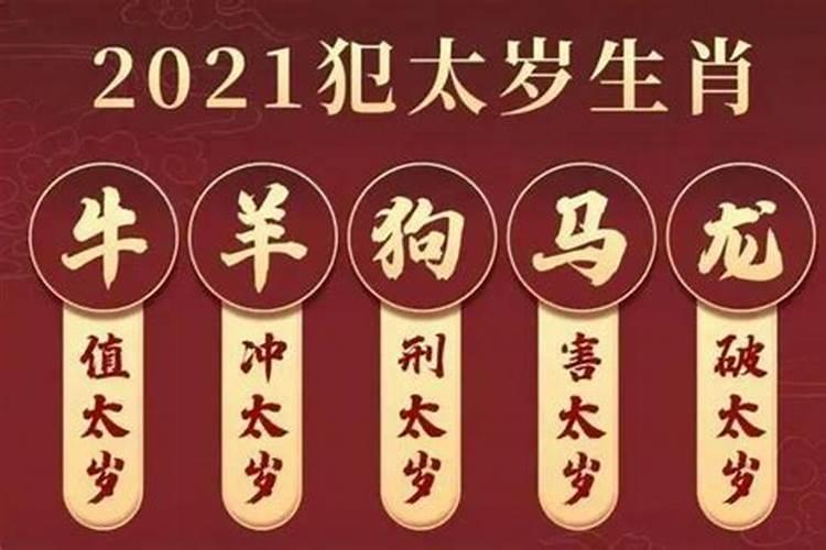 2021年牛年哪个属相犯太岁呢