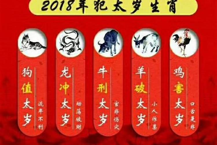 2018狗年犯太岁的生肖