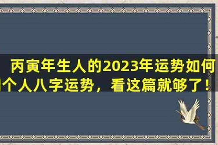 丙寅年在庚子年的运势