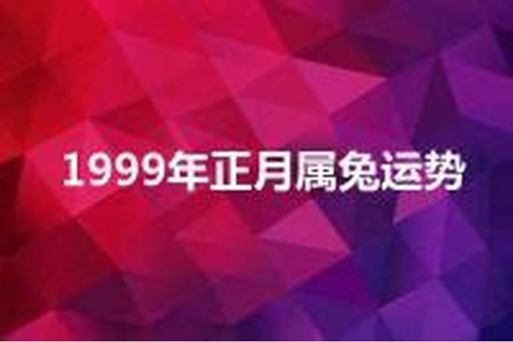 1999年正月属什么