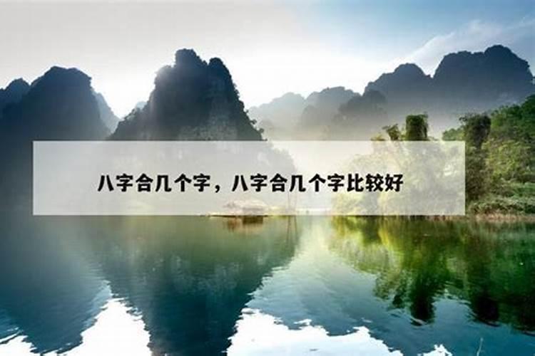 八字合几个字怎么看的