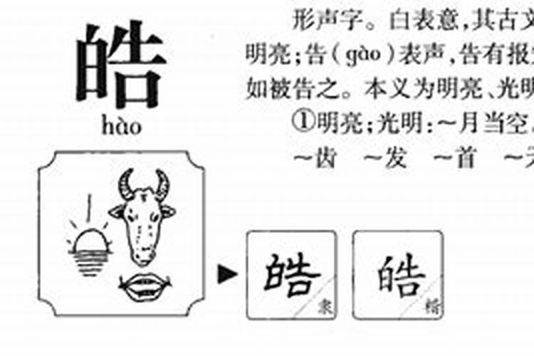 皓字五行属什么意思火吗