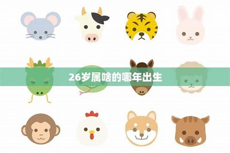 26岁属什么生肖几几年出生