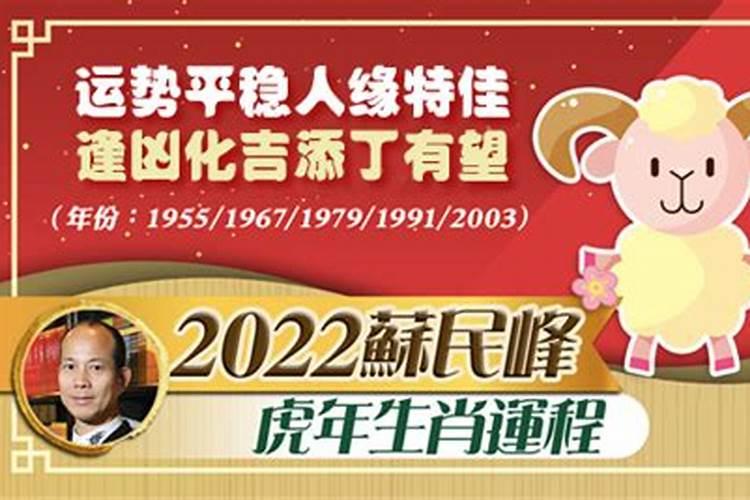 苏民峰2022生肖运势运程