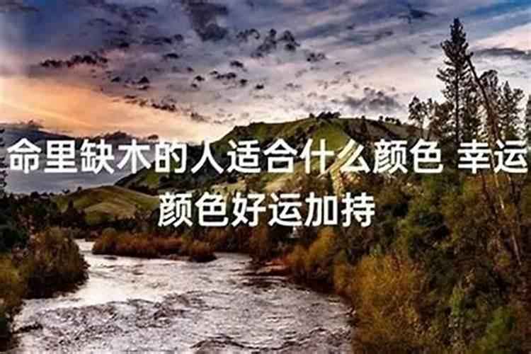 五行缺水缺木适合什么颜色