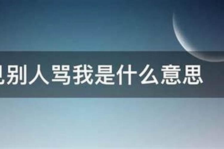 梦见别人在骂我周公解梦