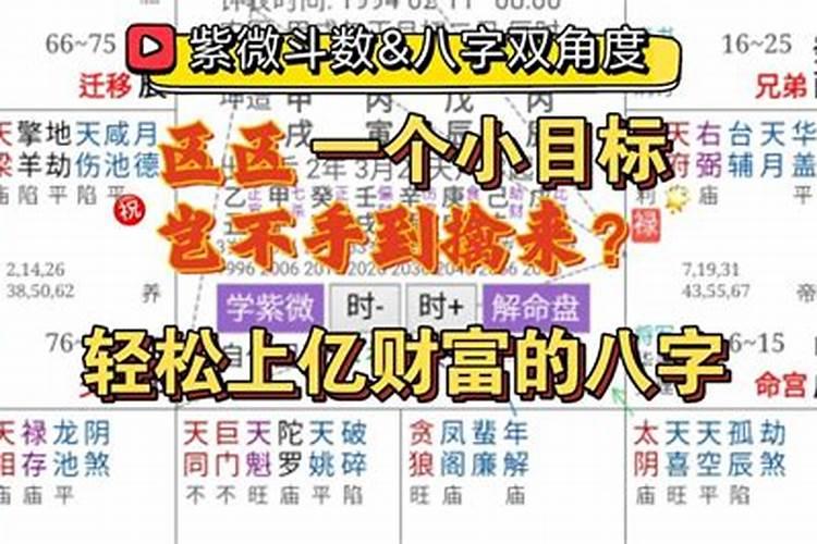 资产上亿大富的八字