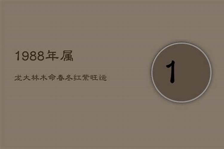 1988年属龙大林木命2022年运势