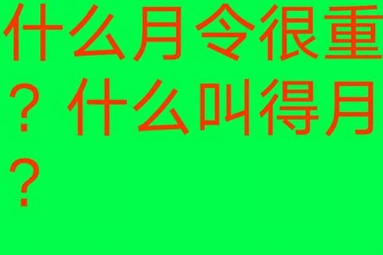 为什么八字首看月令不准