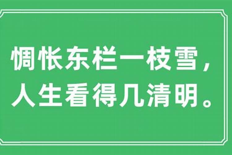 人生看得几清明的意思