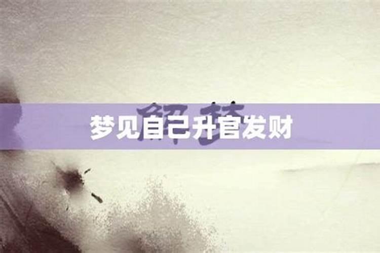 梦见自己升官发财了