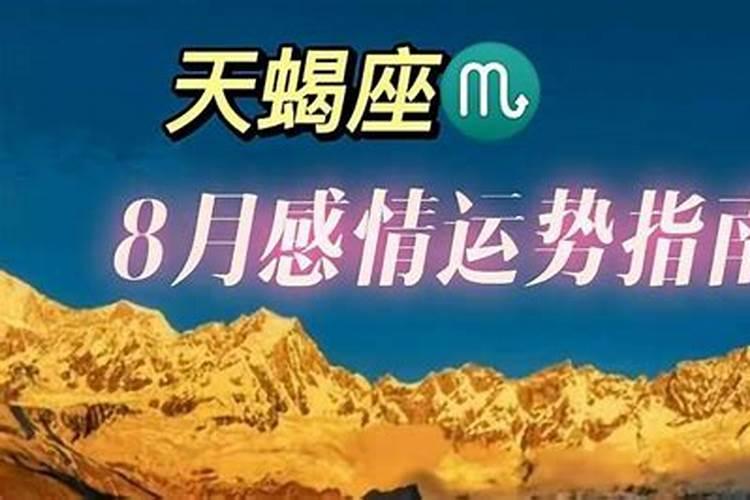 天蝎座爱情运势2020年8月