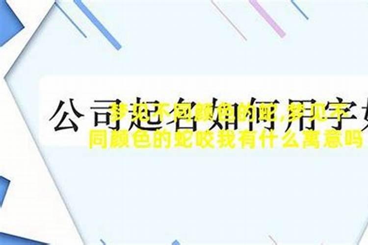 梦见三条不同颜色的蛇追我