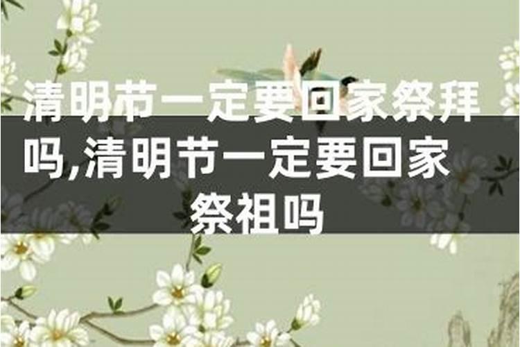 清明节一定要回家祭祖吗