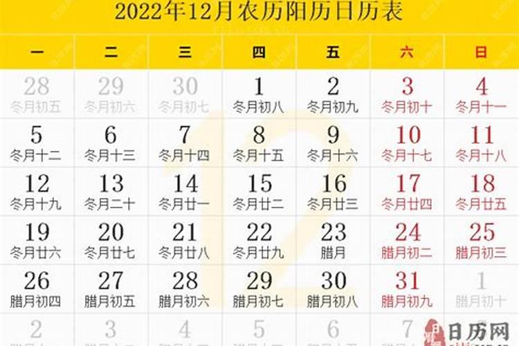 农历腊月12月12