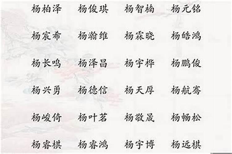 杨字能用在名字里吗女孩