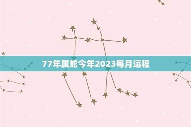 77年属蛇44岁运势每月运势2023