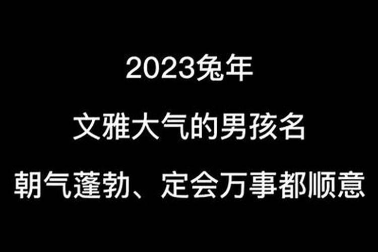 2023年大气的男孩名