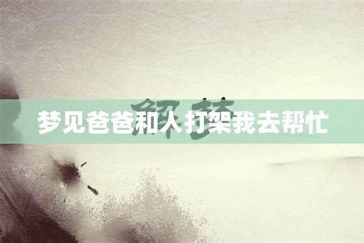 梦见爸爸因为我和别人打架