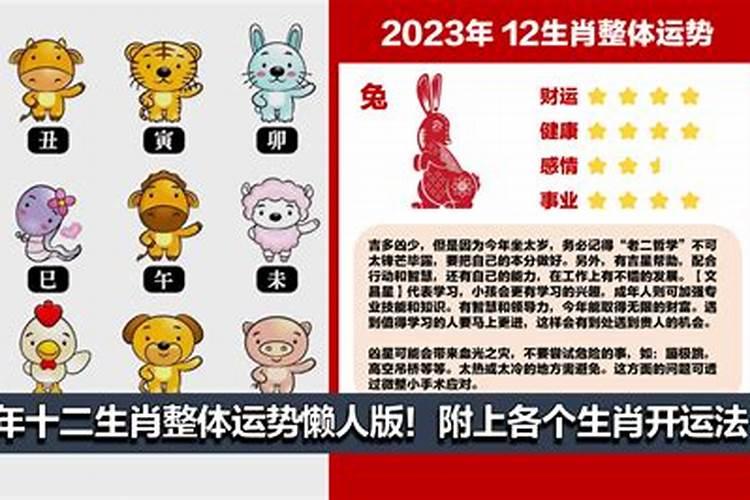 2023年各个属相运势