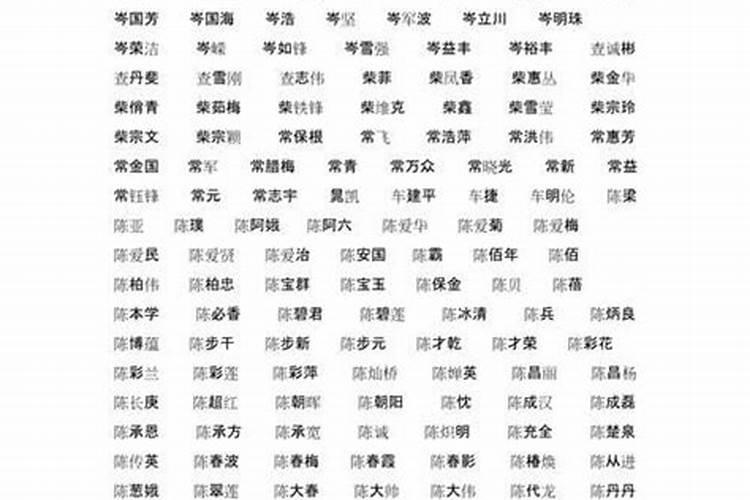 好听的男孩女孩名字大全，超过1000个