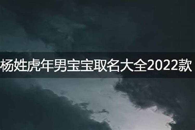 杨姓虎年男宝宝取名大全2023款