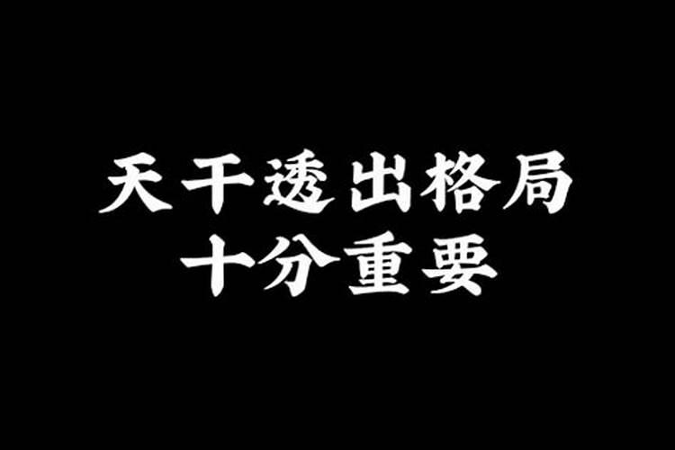 八字天干透出什么意思