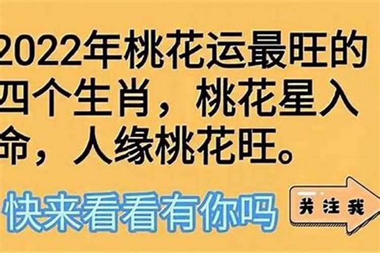 2022年桃花旺盛的生肖