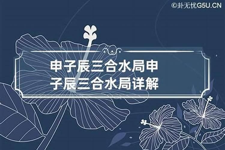 申子辰三合水局天干壬水