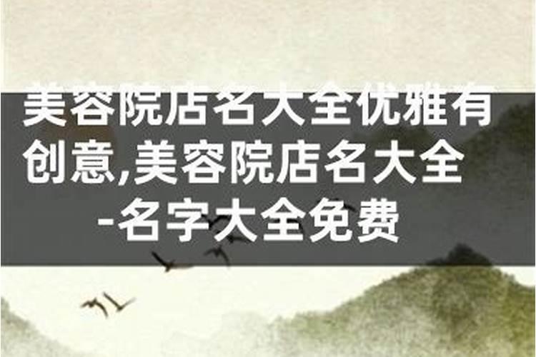 美容院名字大全高端优雅