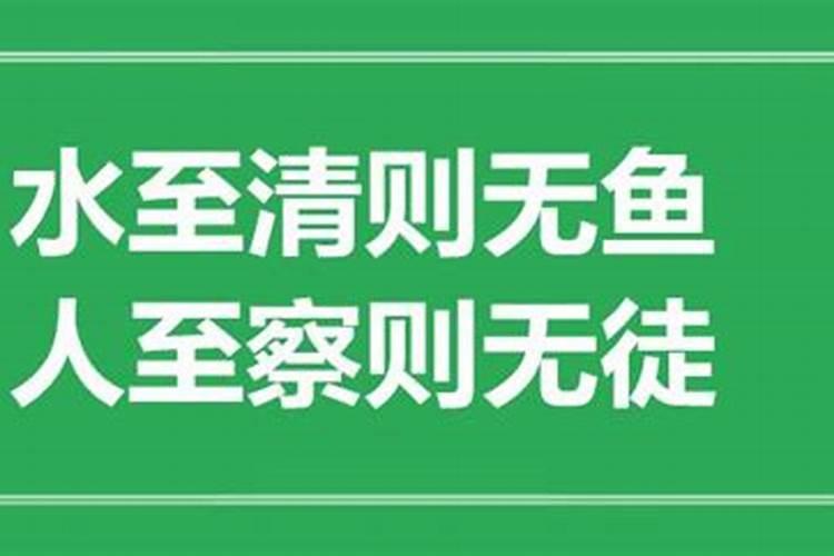 水至清则无鱼，人至察则无徒，察的意思