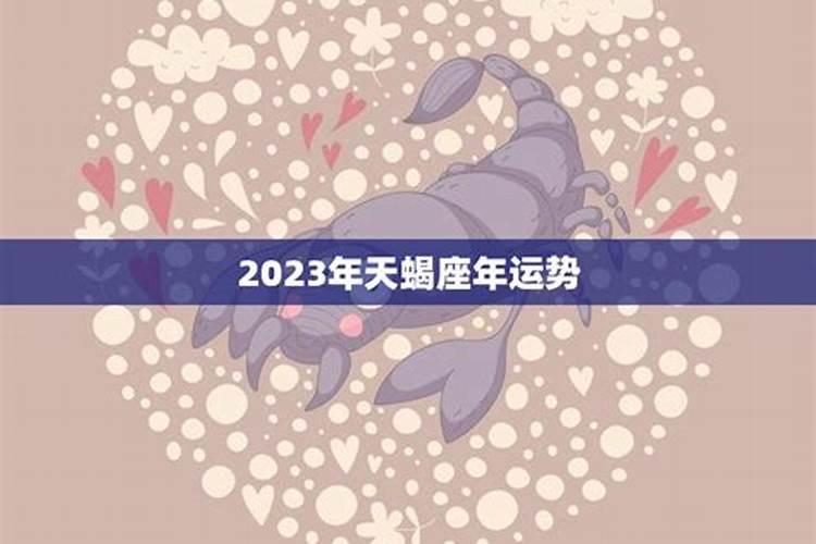 2023年天蝎座的考运