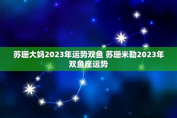 苏珊大妈2023年运势