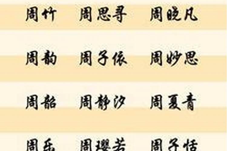 女孩子姓周取什么名字好听