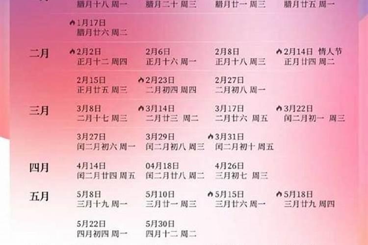 2023年结婚最吉利好日子