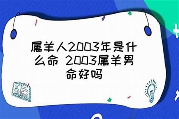 2003年出生是什么命？