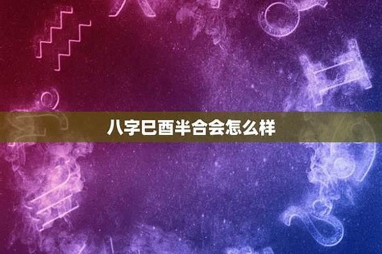 八字巳酉半合亥冲开会怎样？