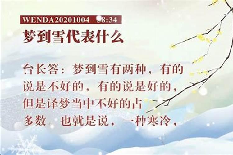 雪代表什么生肖