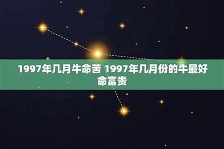 1997年属牛女几月命苦