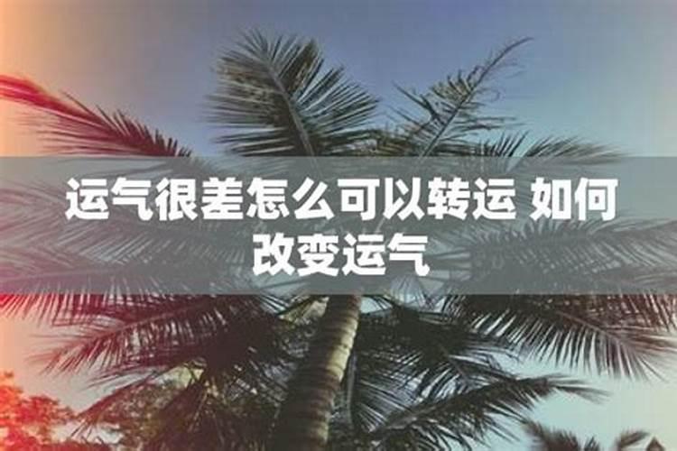 运气很差怎么可以转运