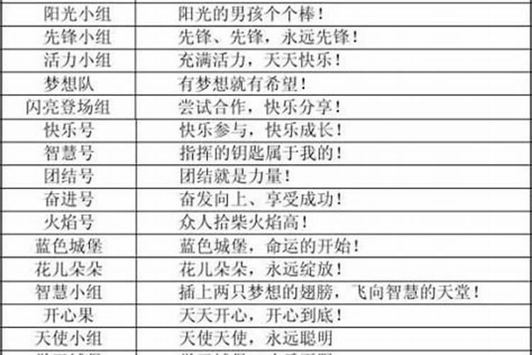 综合实践小组名称及口号