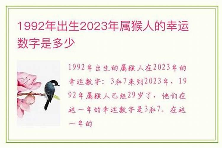 属猴人幸运数字是多少